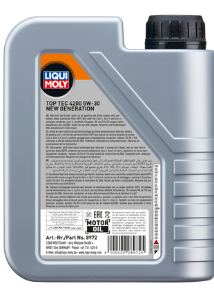 LIQUI MOLY TOP TEC 4200 5W-30 NEW GENERATION 1L