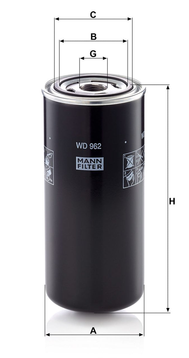 MANN HİDROLİK FİLTRESİ ENDÜSTRİYEL WD962