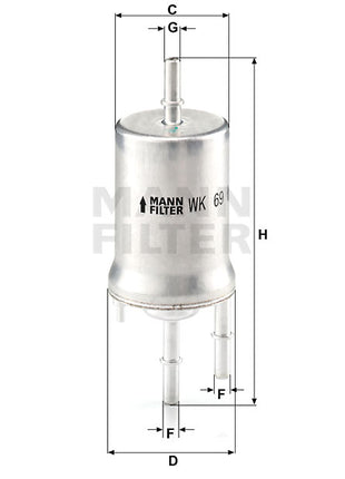 MANN YAKIT FİLTRESİ WK69