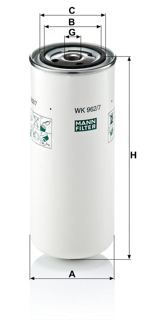 MANN YAKIT FİLTRESİ WK962/7