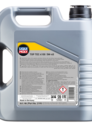 LIQUI MOLY TOP TEC 4100 5W-40 4L