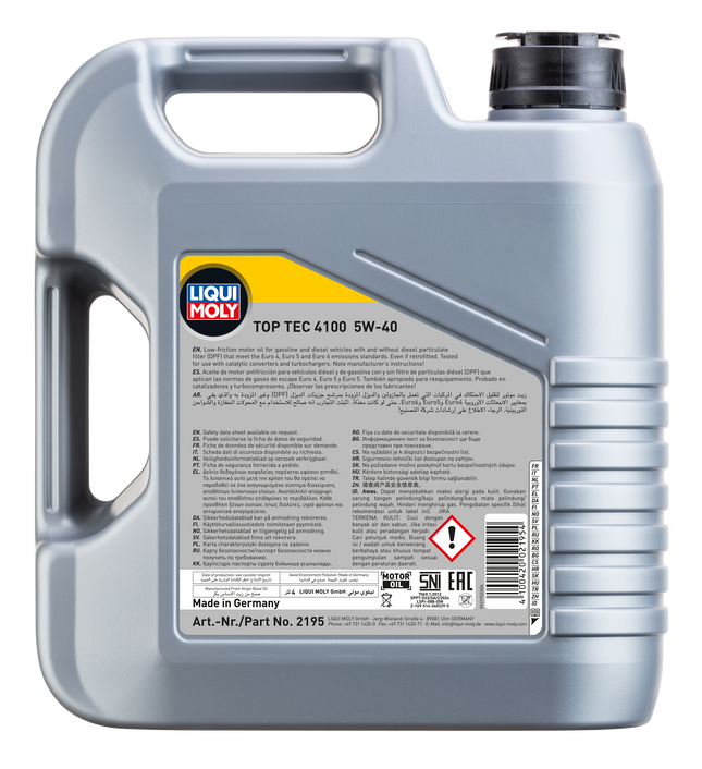 LIQUI MOLY 5W-40 TOP TEC 4100 4L