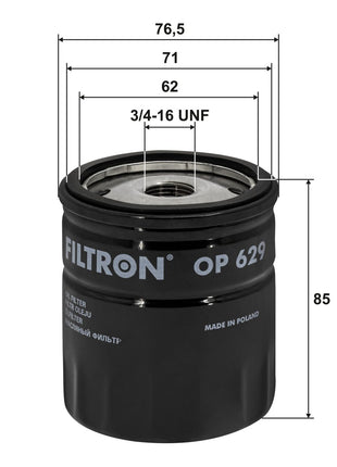 FİLTRON YAĞ FİLTRESİ OP629