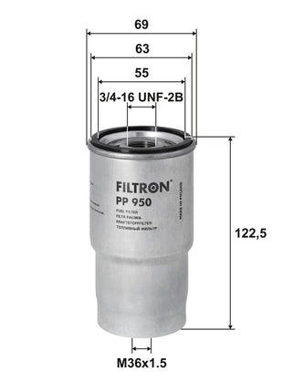FİLTRON YAKIT FİLTRESİ PP950