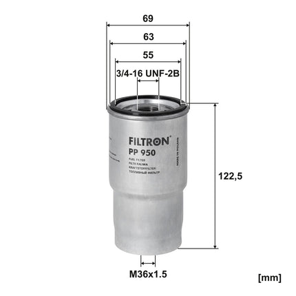 FİLTRON YAKIT FİLTRESİ PP950