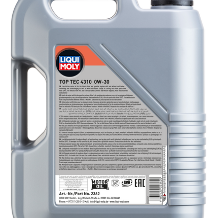 LIQUI MOLY 0W-30 TOP TEC 4310 5L