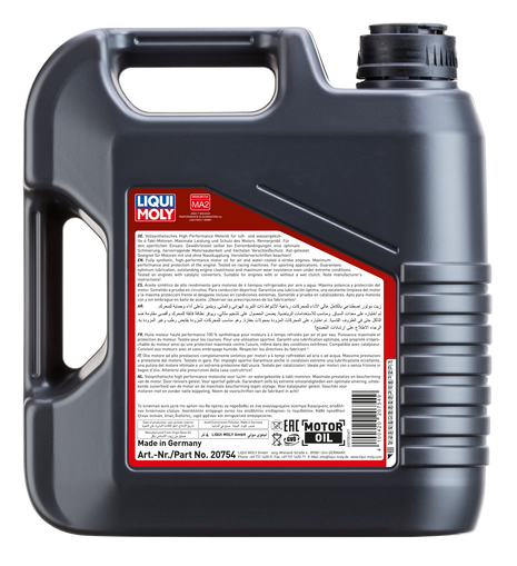 LIQUI MOLY MOTOSİKLET 4T SYNTH 10W-40 STREET RACE 4L