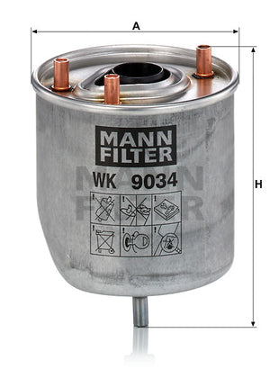 MANN YAKIT FİLTRESİ WK9034Z