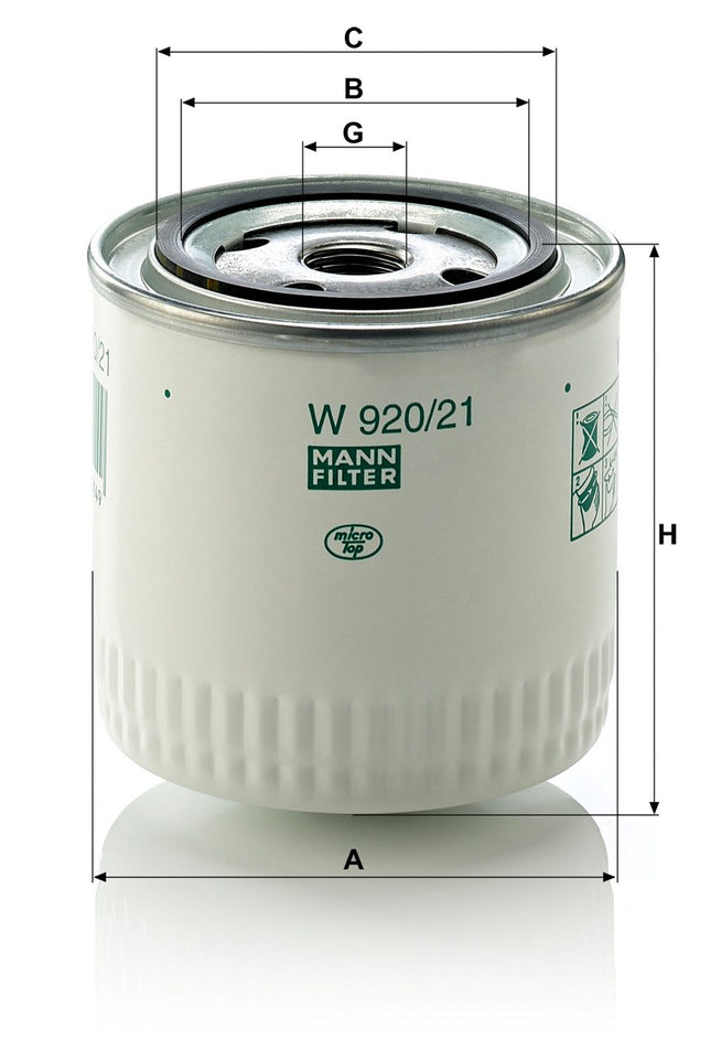 MANN YAĞ FİLTRESİ W920/21