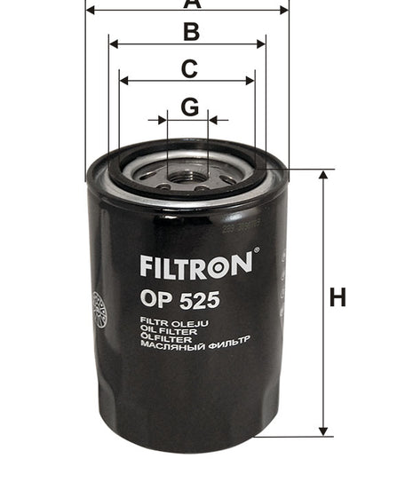 FİLTRON YAĞ FİLTRESİ OP525
