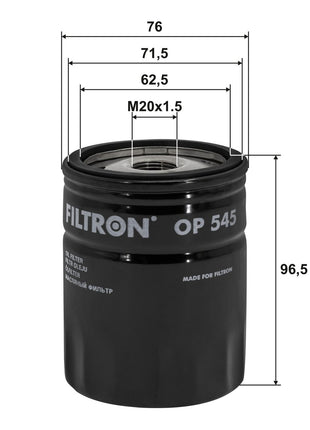 FİLTRON YAĞ FİLTRESİ OP545
