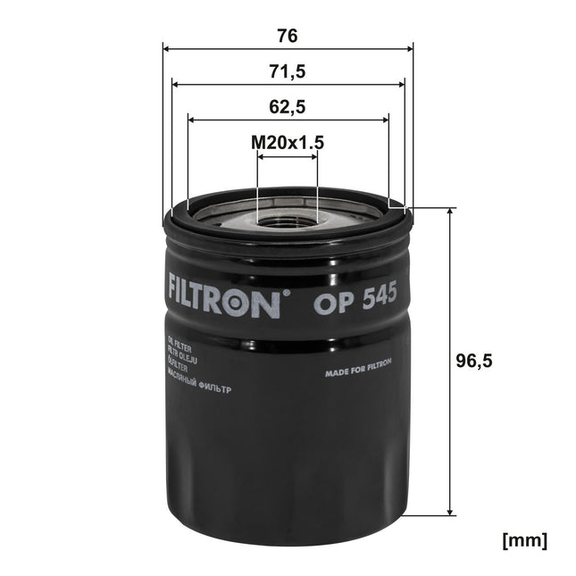 FİLTRON YAĞ FİLTRESİ OP545