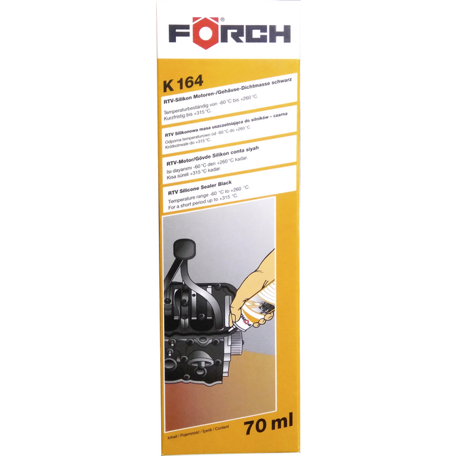FÖRCH RTV SİLİKON SIVI CONTA SİYAH K164 70ML