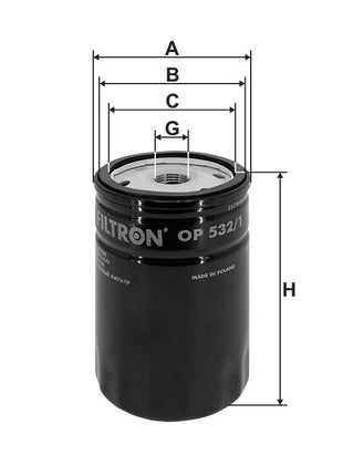 FİLTRON YAĞ FİLTRESİ OP532/1