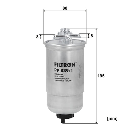 FİLTRON YAKIT FİLTRESİ PP839/1