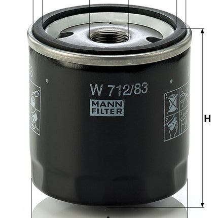 MANN YAĞ FİLTRESİ W712/83
