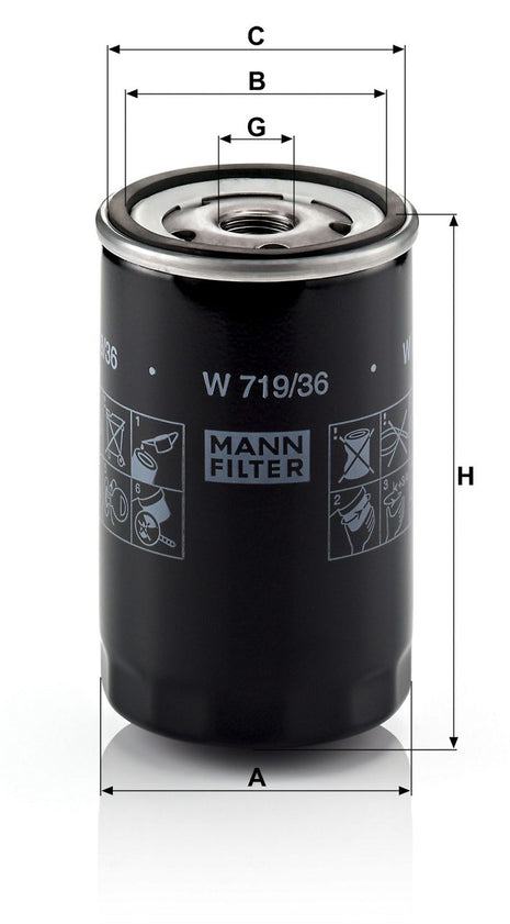 MANN YAĞ FİLTRESİ W719/36
