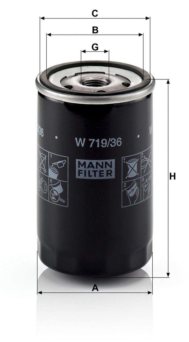 MANN YAĞ FİLRESİ JAGUAR W719/36