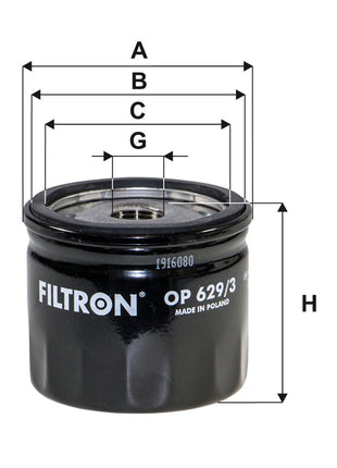 FİLTRON YAĞ FİLTRESİ OP629/3