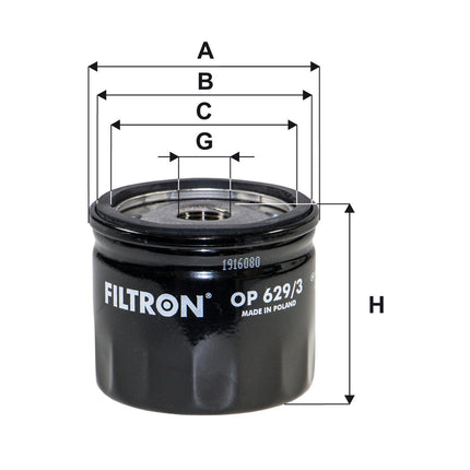 FİLTRON YAĞ FİLTRESİ OP629/3