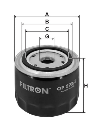 FİLTRON YAĞ FİLTRESİ OP592/8