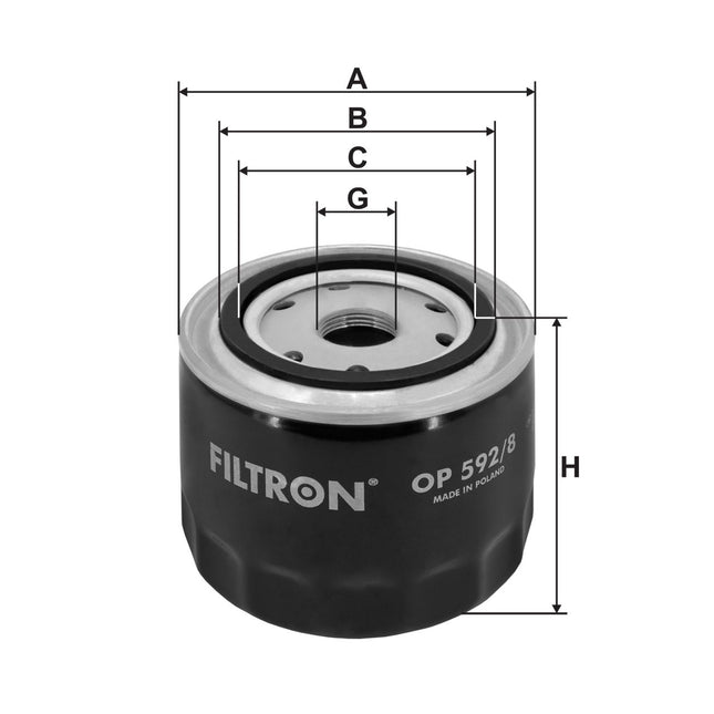 FİLTRON YAĞ FİLTRESİ OP592/8