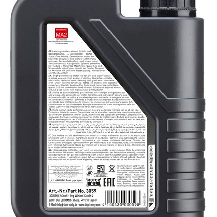 LIQUI MOLY MOTOSİKLET 4T 10W-40 BASİC OFF ROAD 1L