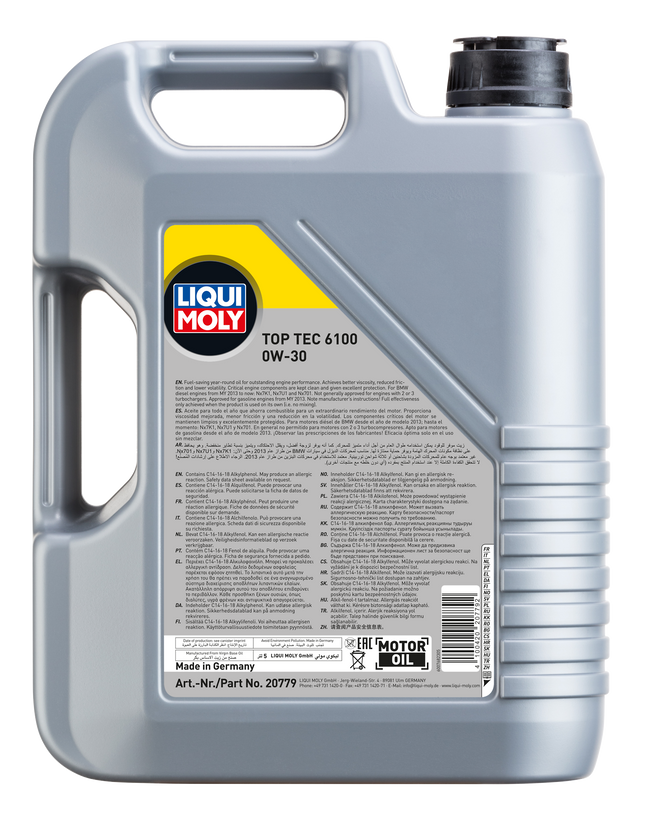LIQUI MOLY 0W-30 TOP TEC 6100 5L
