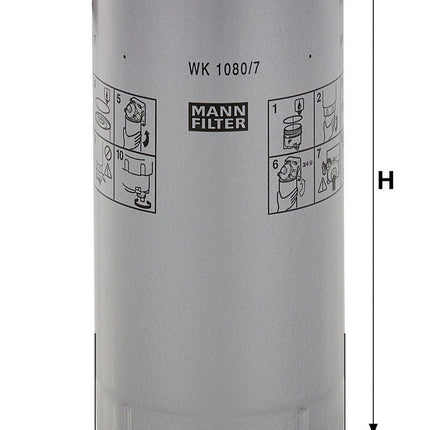 MANN ENDÜSTRİYEL YAĞ FİLTRESİ "WK1080/7X"