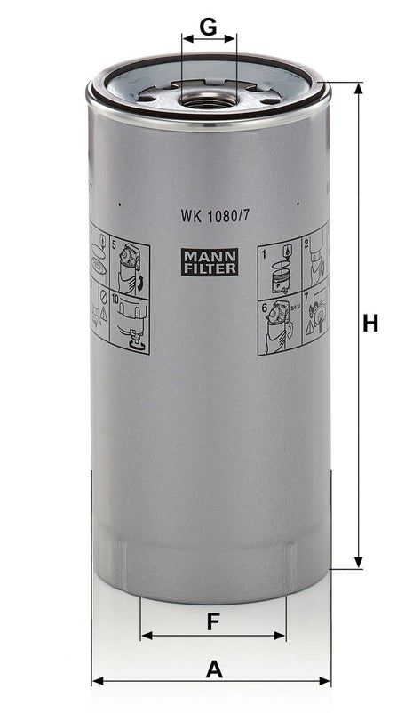 MANN YAKIT FİLTRESİ WK1080/7X
