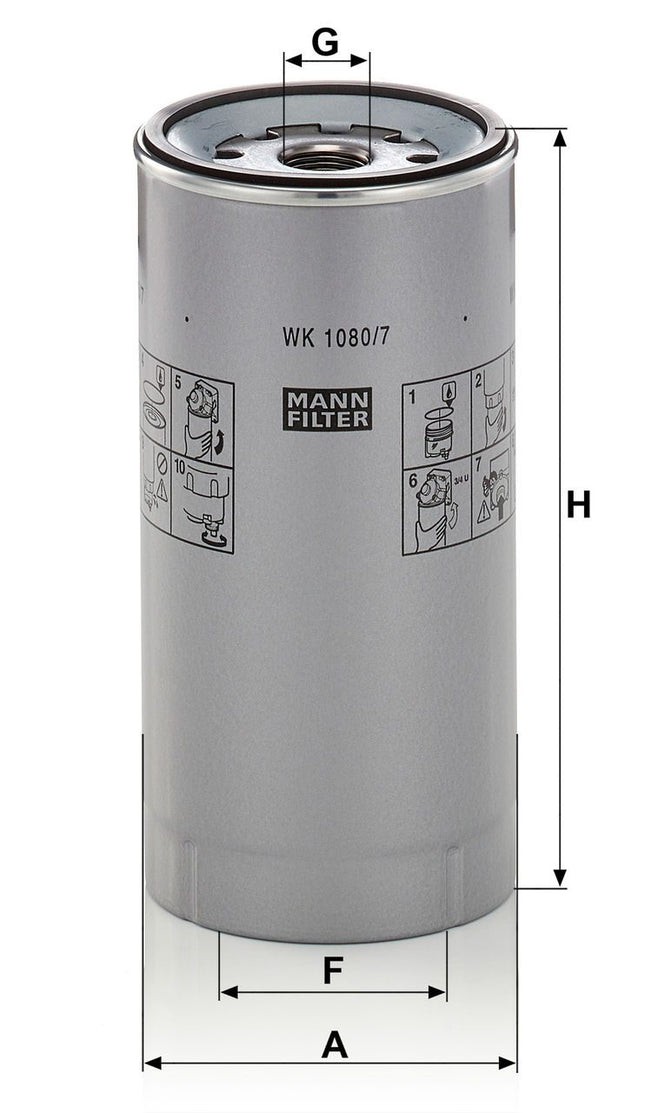 MANN ENDÜSTRİYEL YAĞ FİLTRESİ "WK1080/7X"