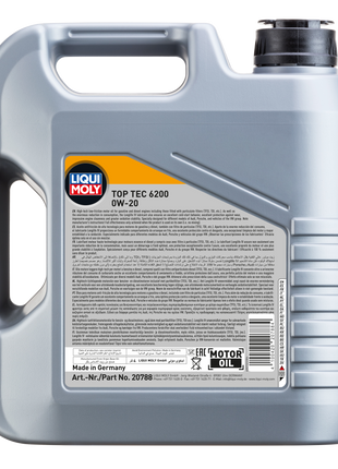 LIQUI MOLY TOP TEC 6200 0W-20 4L