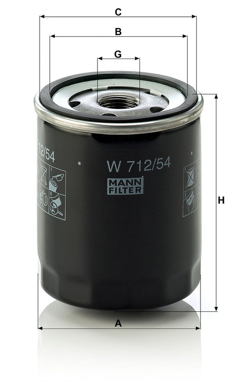 MANN YAĞ FİLTRESİ W712/54