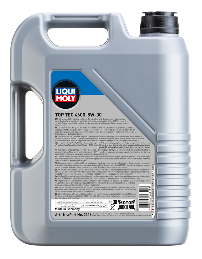 LIQUI MOLY 5W-30 TOP TEC 4600 5L