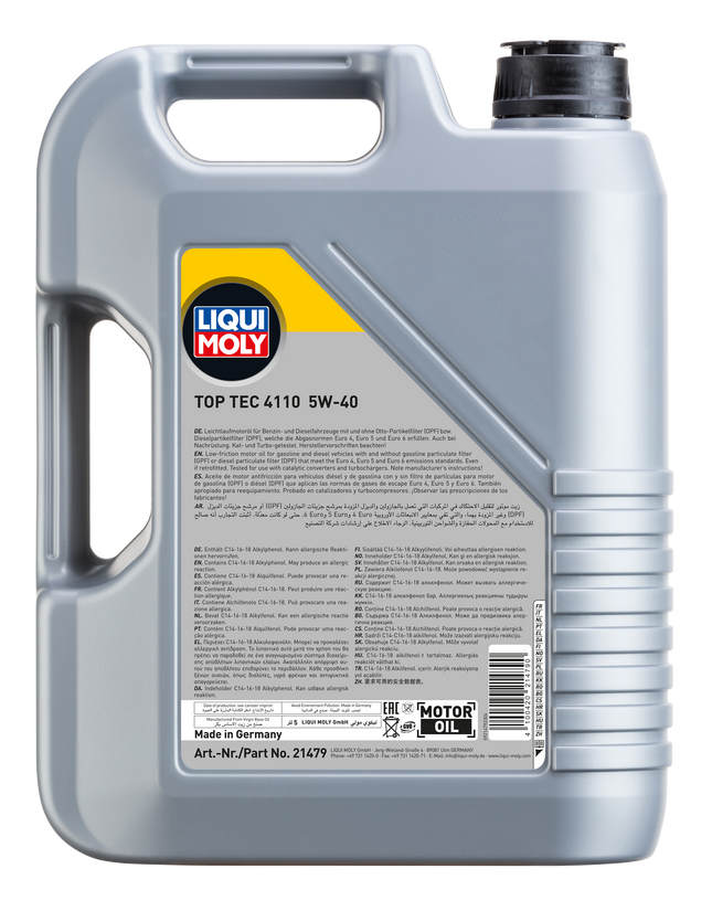 LIQUI MOLY 5W-40 TOP TEC 4110 5L